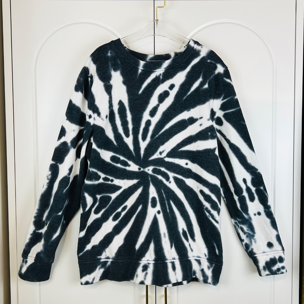 Art Class Boy's Tie Dye Sweatshirt | Black‎ & White